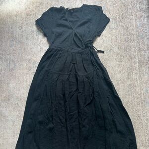 Elegant Black Wrap Dress